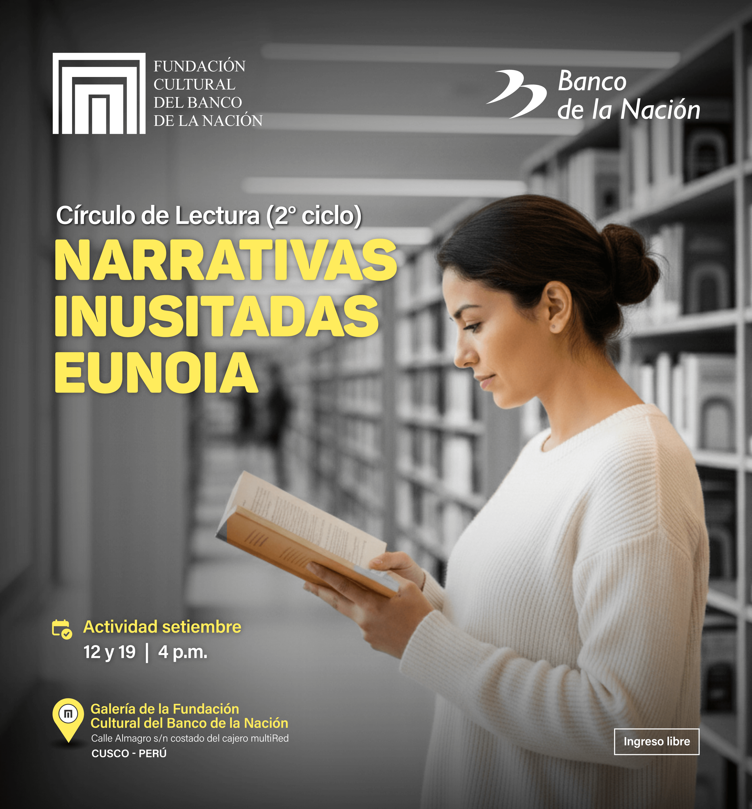 2do taller de lectura “Narrativas Inusitadas Eunoia” a cargo de Richard E. Mozo Pizarro