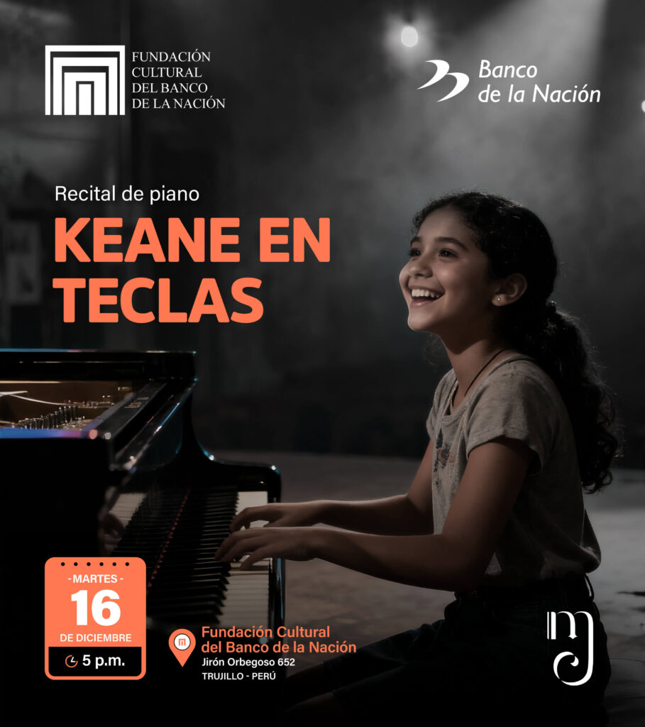 La Fundación Cultural del Banco de la Nación los invita a la presentación del Recital de Teclado “KEANE EN TECLAS”.