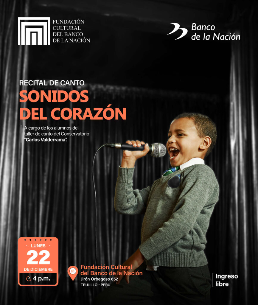 La Fundación Cultural del Banco de la Nación los invita al recital de canto “Sonidos del Corazón”
