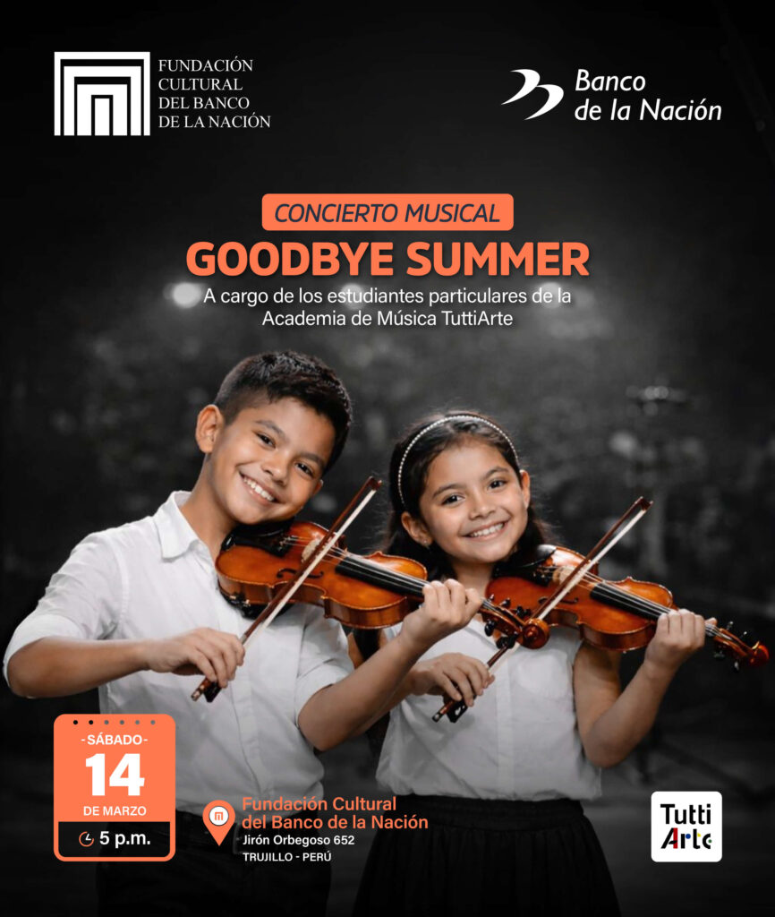 La Fundación Cultural del Banco de la Nación los invita a la presentación del recital musical “Goobye Summer”