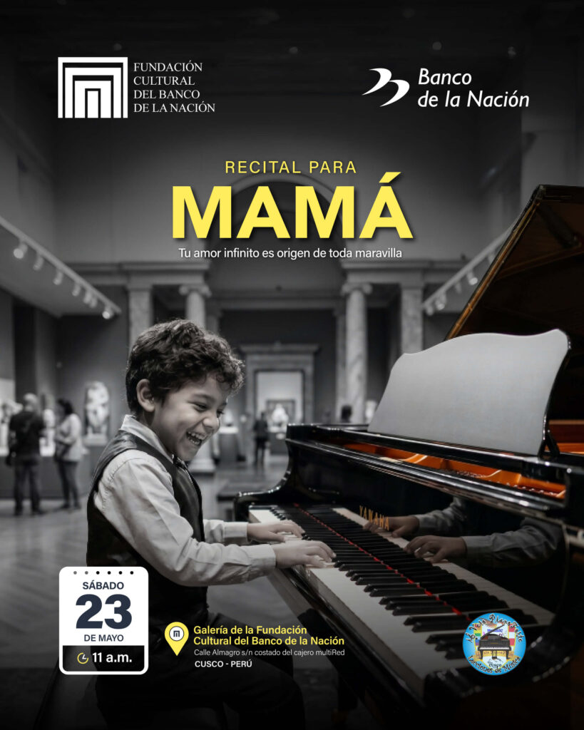 La Fundación Cultural del Banco de la Nación los invita al “Recital para Mamá”, a cargo de los alumnos de la academia de música “Il Vero PianoForte”