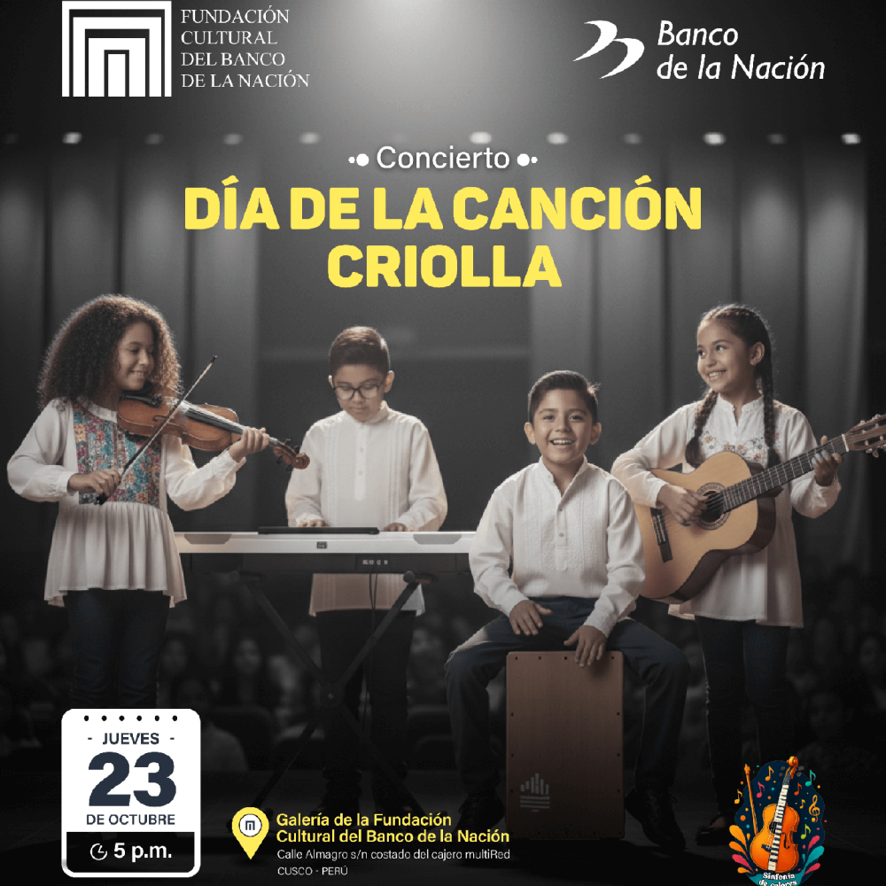 a Fundación Cultural del Banco de la Nación los invita al concierto “Día de la Canción Criolla”