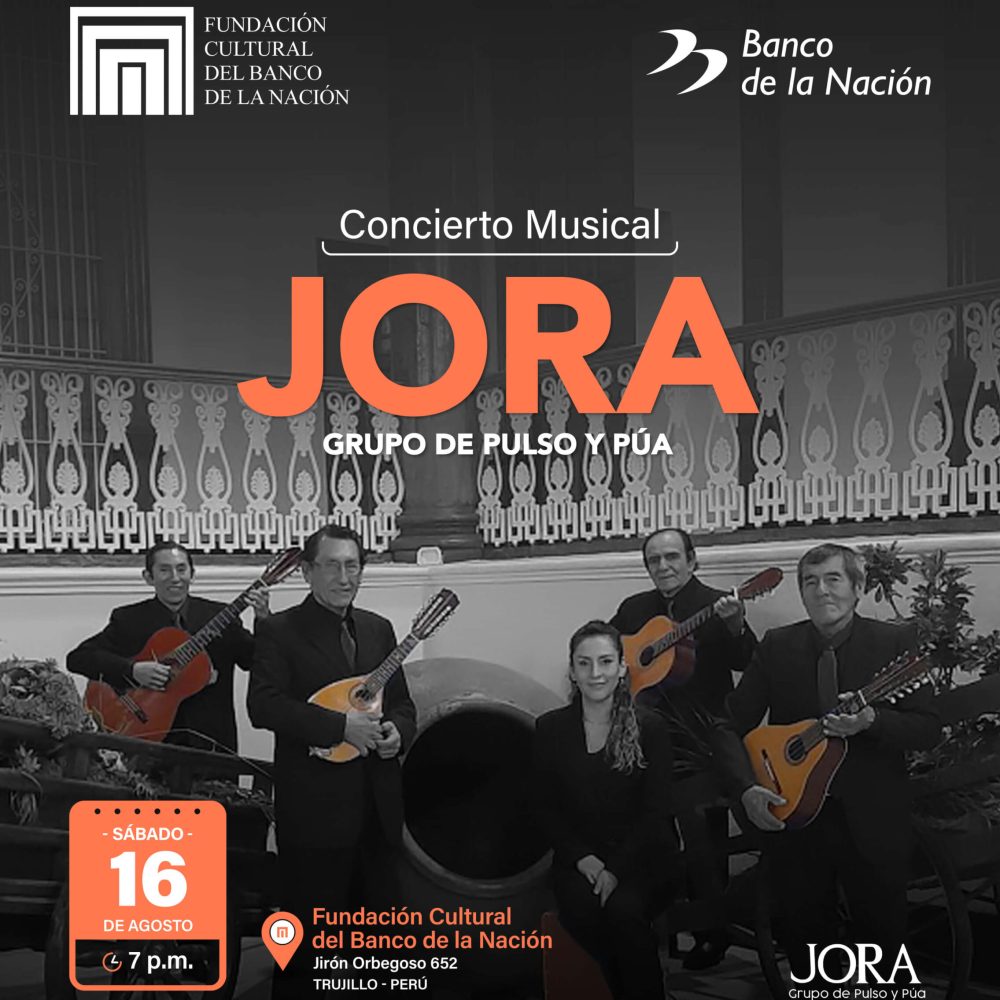 CONCIERTO MUSICAL a cargo de la agrupación JORA, GRUPO DE PULSO Y PÚA