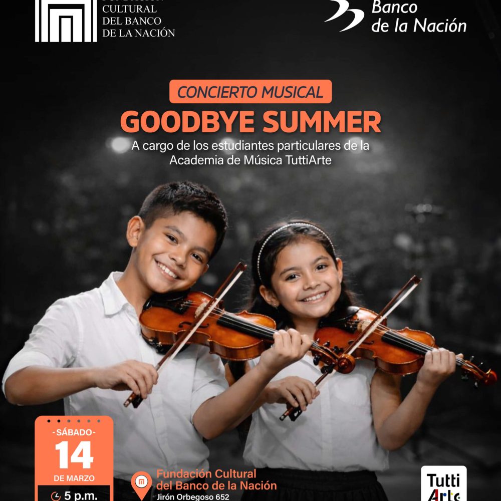 La Fundación Cultural del Banco de la Nación los invita a la presentación del recital musical “Goobye Summer”