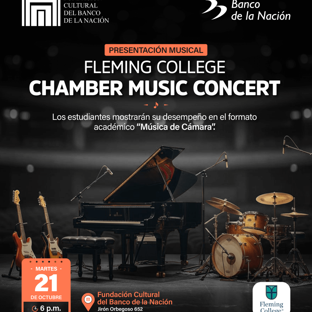 La Fundación Cultural del Banco de la Nación los invita al concierto musical “FLEMING COLLEGE: CHAMBER MUSIC CONCERT”